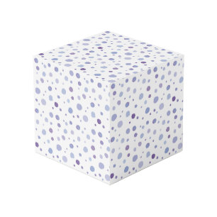 hand painted polka dots cube