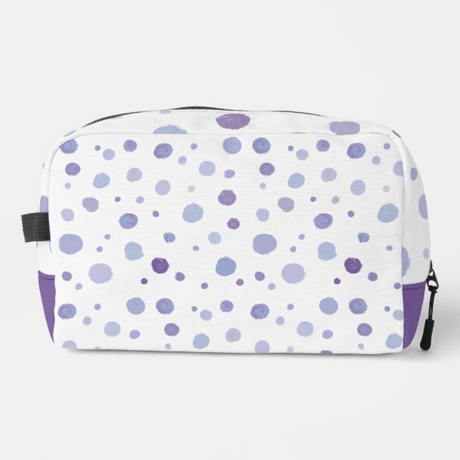hand painted polka dots dopp kit (Front)