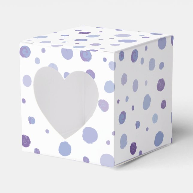 hand painted polka dots favour box (Front Side)