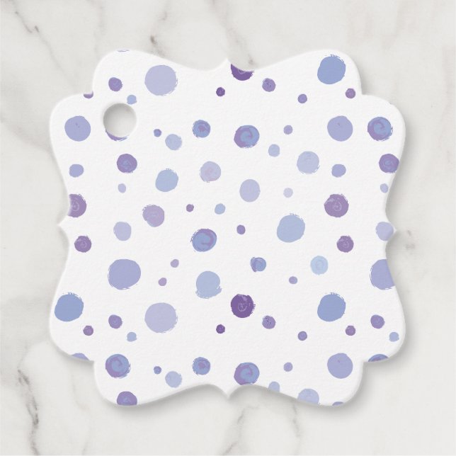 hand painted polka dots favour tags (Front)