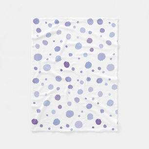 hand painted polka dots fleece blanket