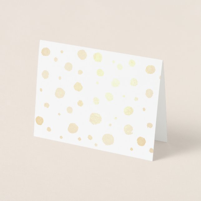 hand painted polka dots foil card (Front)