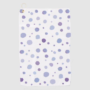 hand painted polka dots golf towel