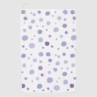 hand painted polka dots golf towel