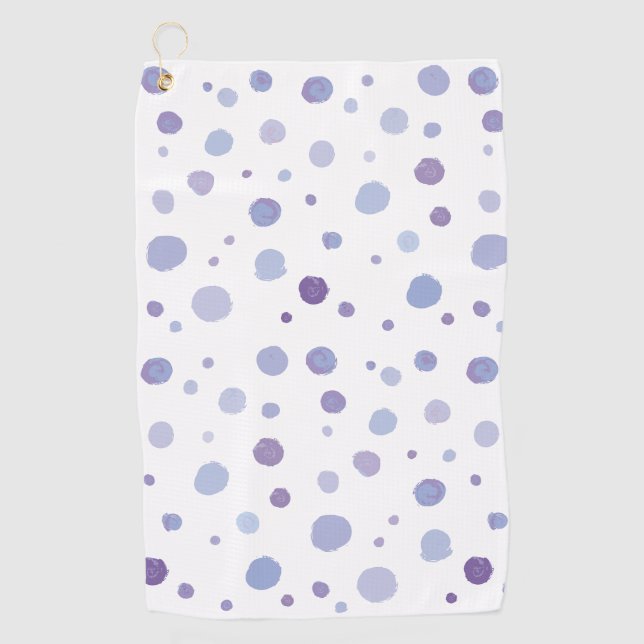 hand painted polka dots golf towel (Front)