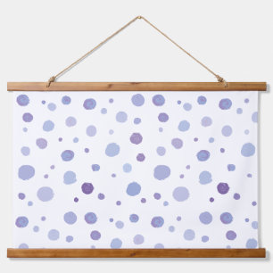 hand painted polka dots hanging tapestry