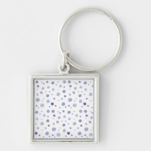 hand painted polka dots key ring