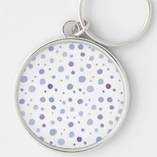 hand painted polka dots key ring
