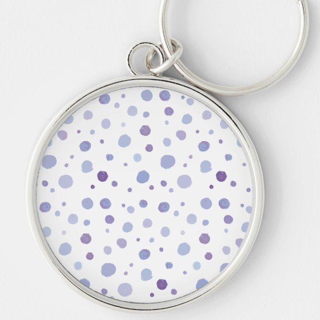 hand painted polka dots key ring (Front)