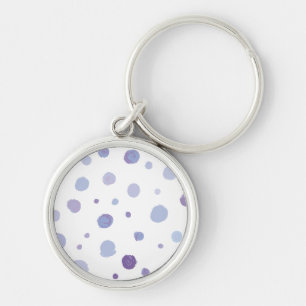 hand painted polka dots key ring