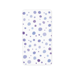 hand painted polka dots label