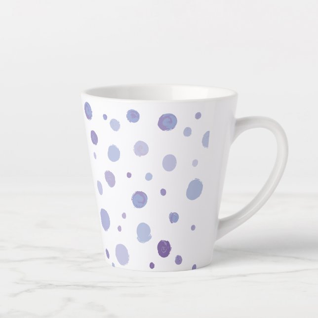 hand painted polka dots latte mug (Right)