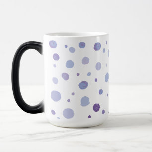 hand painted polka dots magic mug