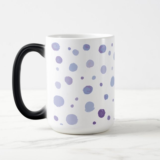 hand painted polka dots magic mug (Left)