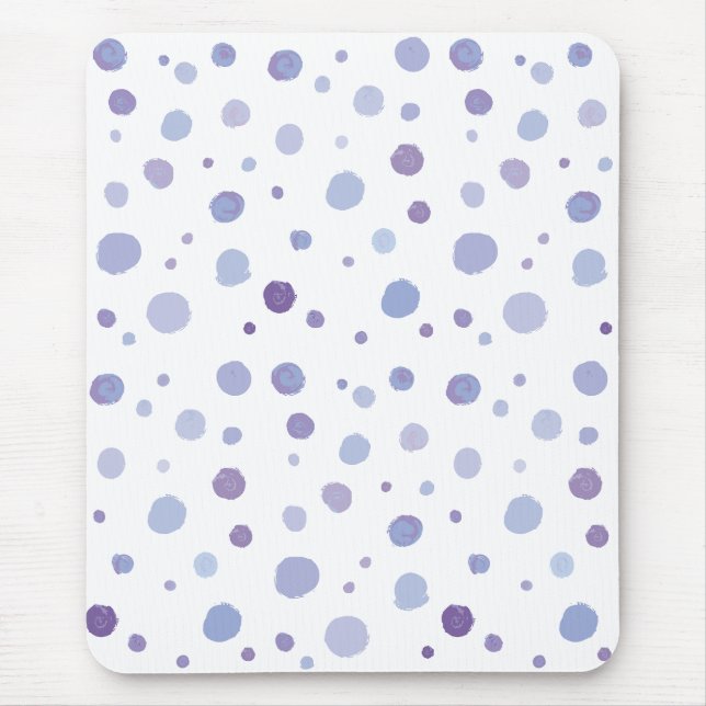 hand painted polka dots mouse mat (Front)