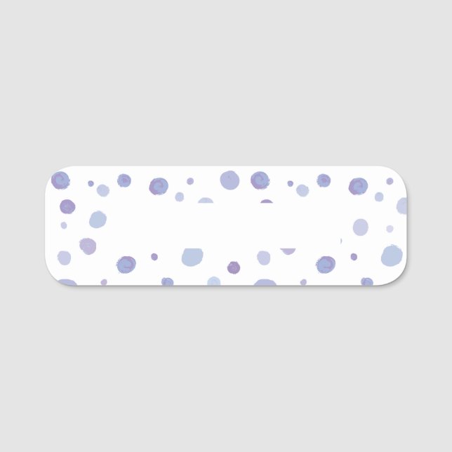 hand painted polka dots name tag (Front)