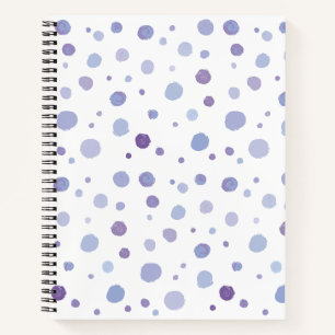 hand painted polka dots notebook
