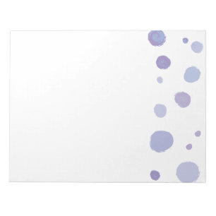 hand painted polka dots notepad