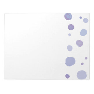 hand painted polka dots notepad