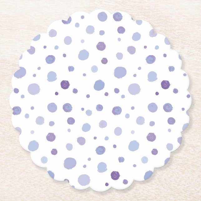 hand painted polka dots paper coaster (Front)