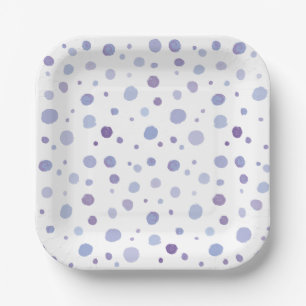 hand painted polka dots paper plate