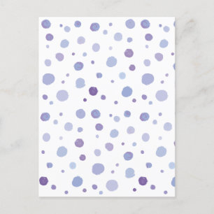 hand painted polka dots postcard