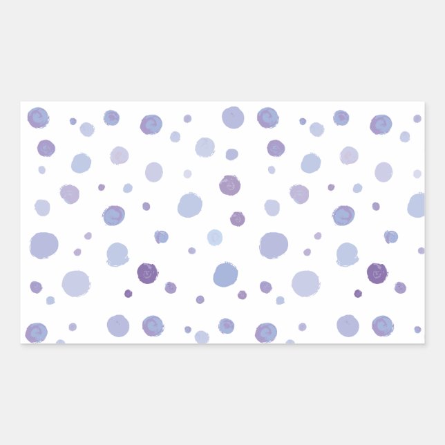 hand painted polka dots rectangular sticker (Front)