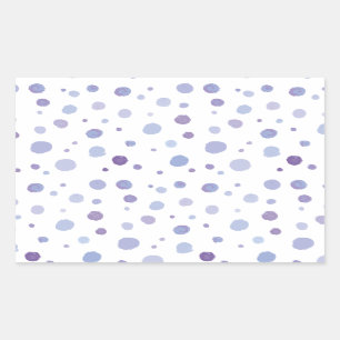 hand painted polka dots rectangular sticker