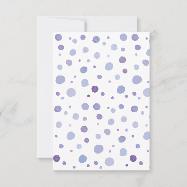 hand painted polka dots RSVP card (Front)