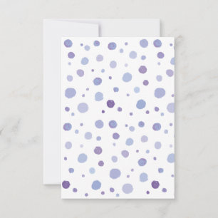 hand painted polka dots RSVP card