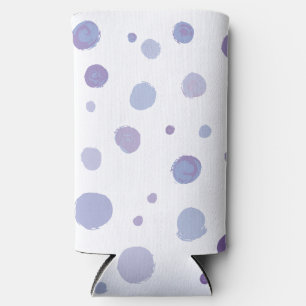 hand painted polka dots seltzer can cooler
