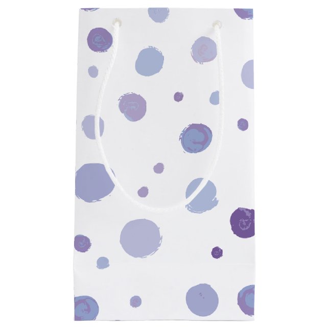 hand painted polka dots small gift bag (Front)