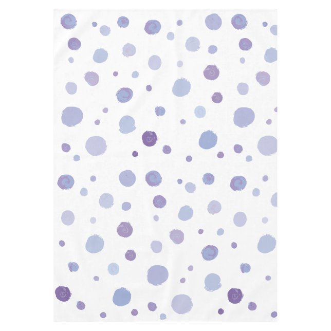 hand painted polka dots tablecloth (Front)