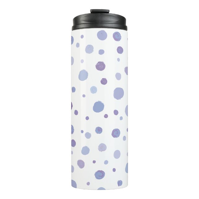 hand painted polka dots thermal tumbler (Front)