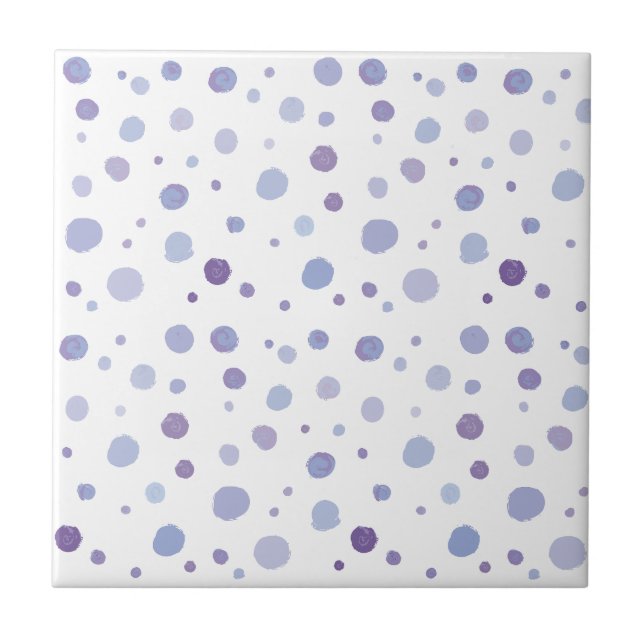 hand painted polka dots tile (Front)