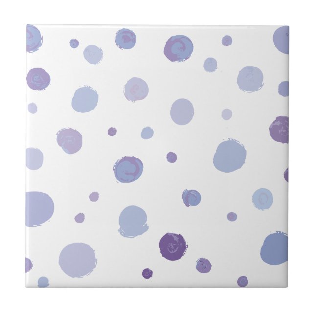 hand painted polka dots tile (Front)