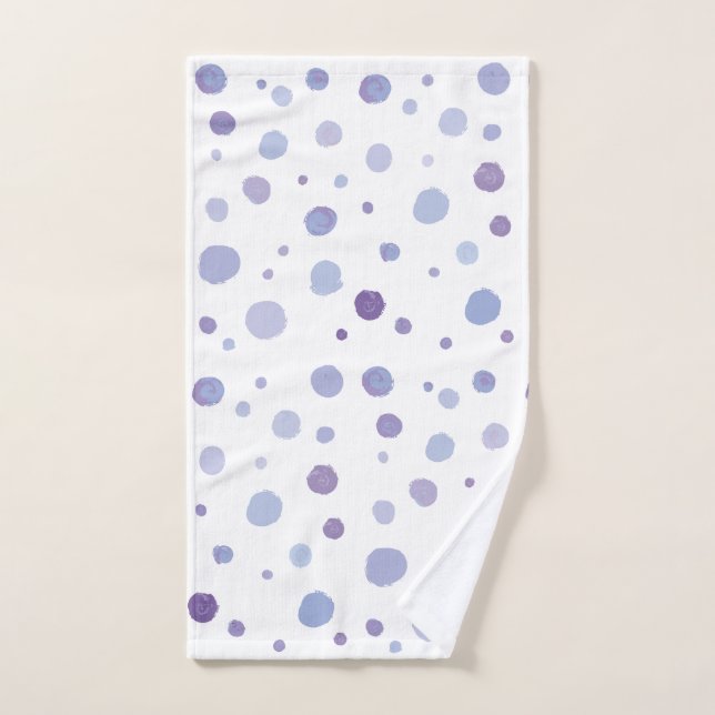 hand painted polka dots towel (Hand Towel)