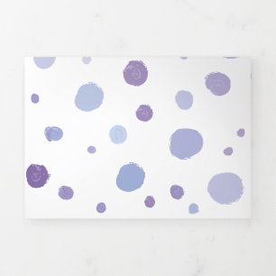hand painted polka dots Tri-Fold announcement