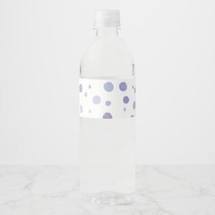 hand painted polka dots water bottle label