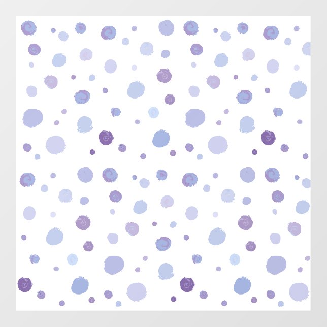 hand painted polka dots window cling (Sheet)