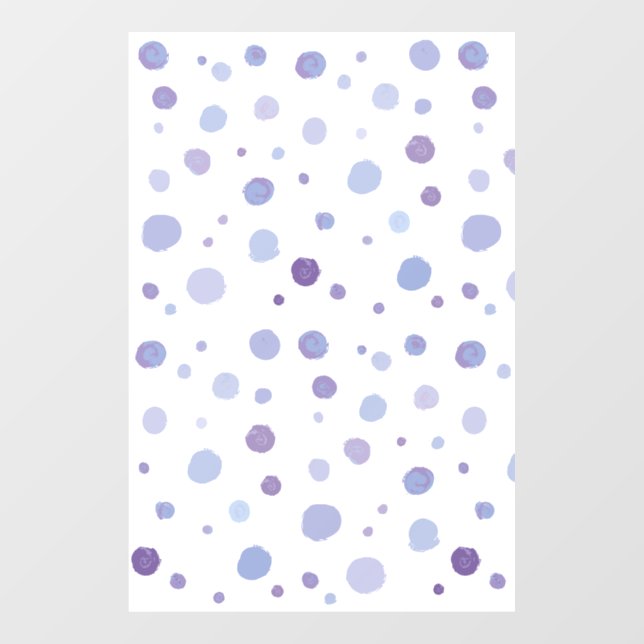 hand painted polka dots window cling (Sheet)