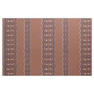 hand painted rust brown mudcloth style by the yard fabric