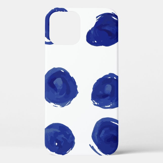 Hand painted seamless polka dots pattern Case-Mate iPhone case (Back)