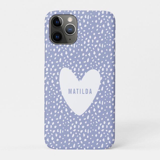 Hand painted spot and heart personalised Case-Mate iPhone case (Back)