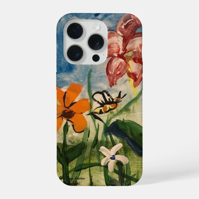 Hand Painted Spring Flowers iPhone Case (Back)