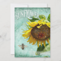 Hand Painted Sunflower Wooden Fence Bees Hive