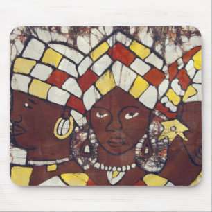 Hand painted textiles depicting every day mouse mat