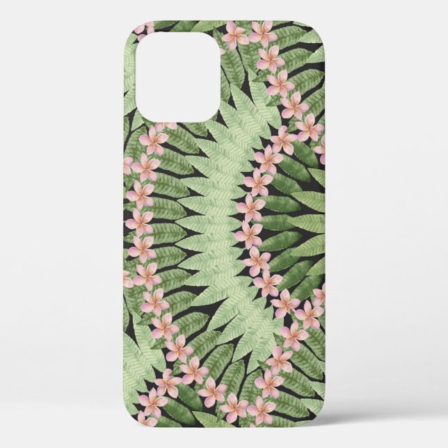 Hand Painted Tropical Flowers Pattern Case-Mate iPhone Case (Back)