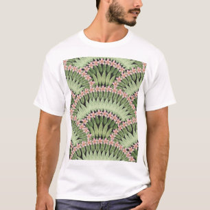 Hand Painted Tropical Flowers Pattern T-Shirt