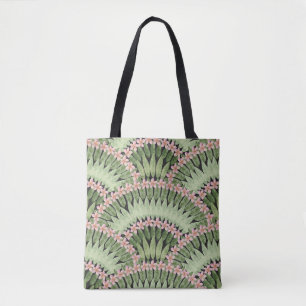 Hand Painted Tropical Flowers Pattern Tote Bag